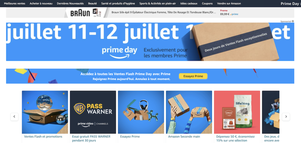 Prime Day : nouvelles ventes flash en ligne sur , des centaines de  produits concernés - Le Parisien